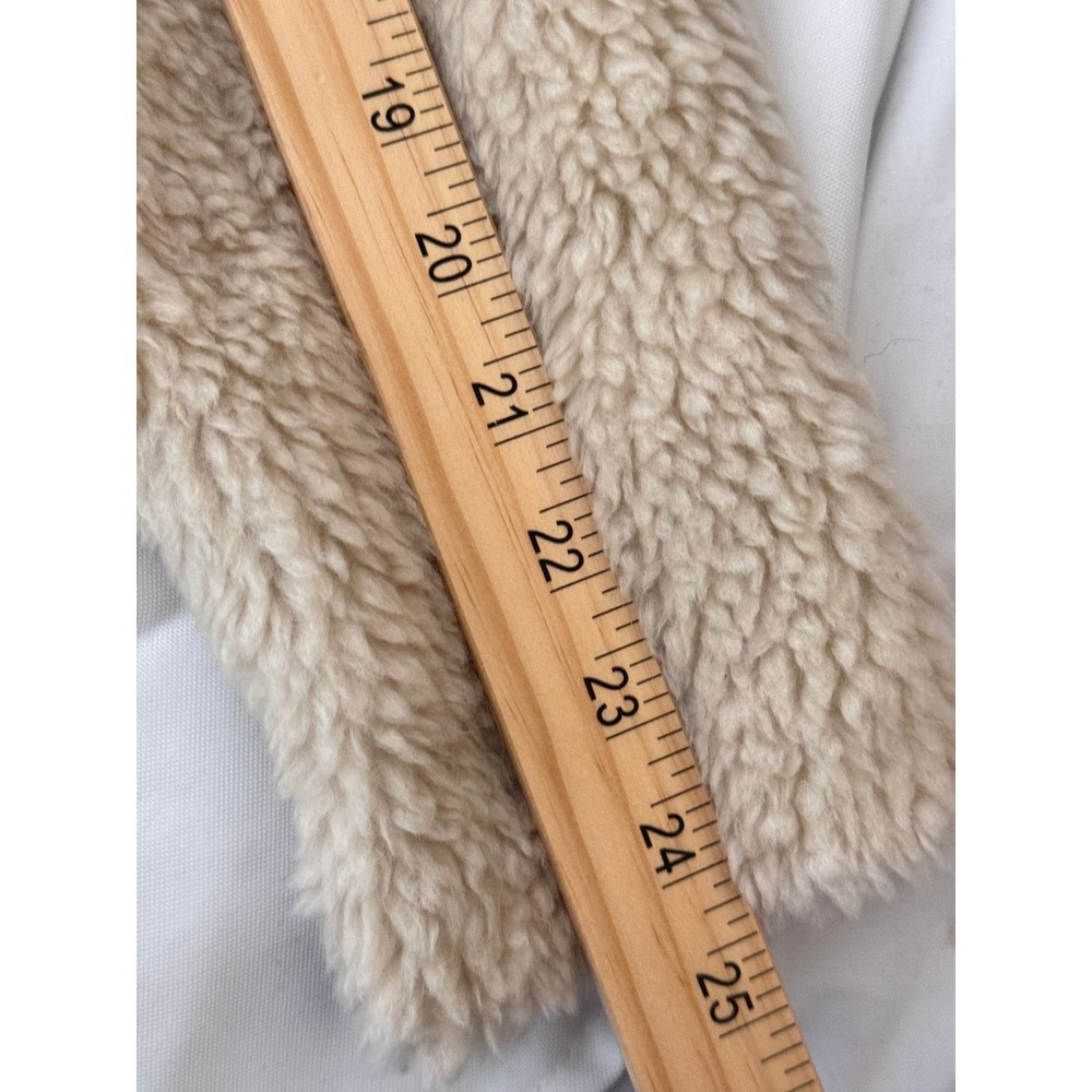 Patagonia Women's Fleece Jacket Cozy Sherpa Full Zip Tan Beige Size Large EUC - Picture 14 of 15
